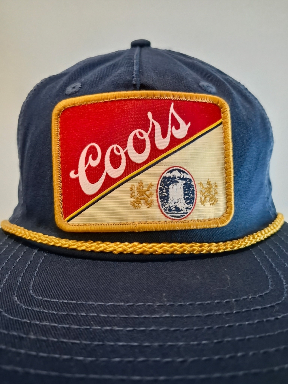 Coors Patch Navy Baseball Cap with Gold Trim